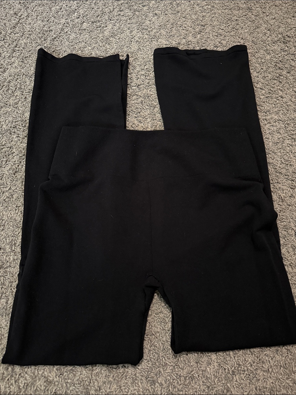 Fabletics Black Ribbed High-Rise Leggings